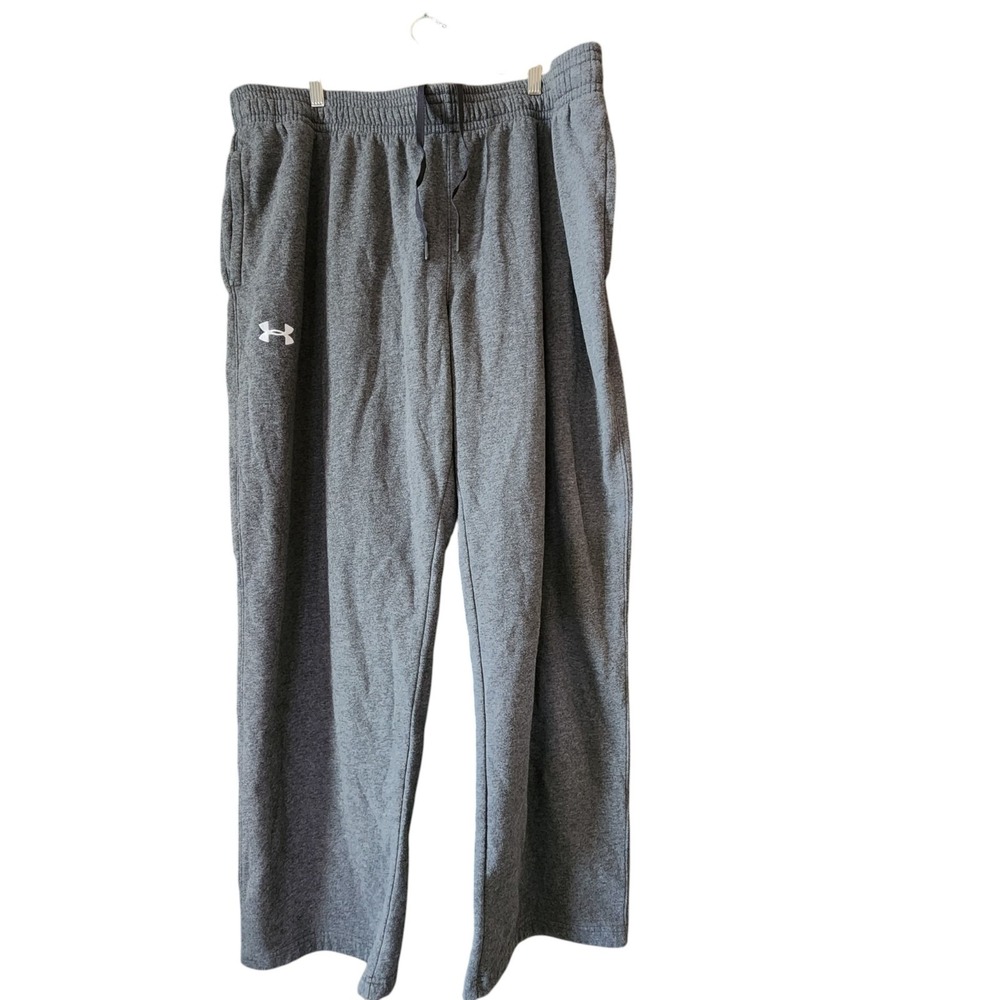 Under Armour Sweatpants Men's 3XL Gray Fleece Jogger Pants Elastic Waist Pockets